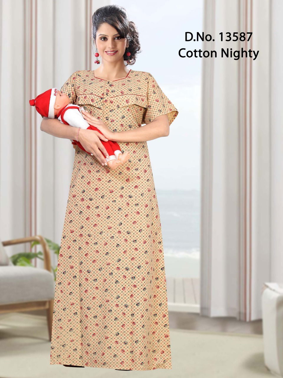 Seven Cross Mother Feeding Nighty Western Catalog